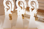 Small White Star earrings