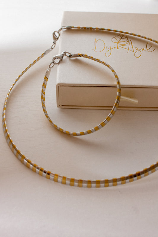 Dos Tonos necklace + bracelet set