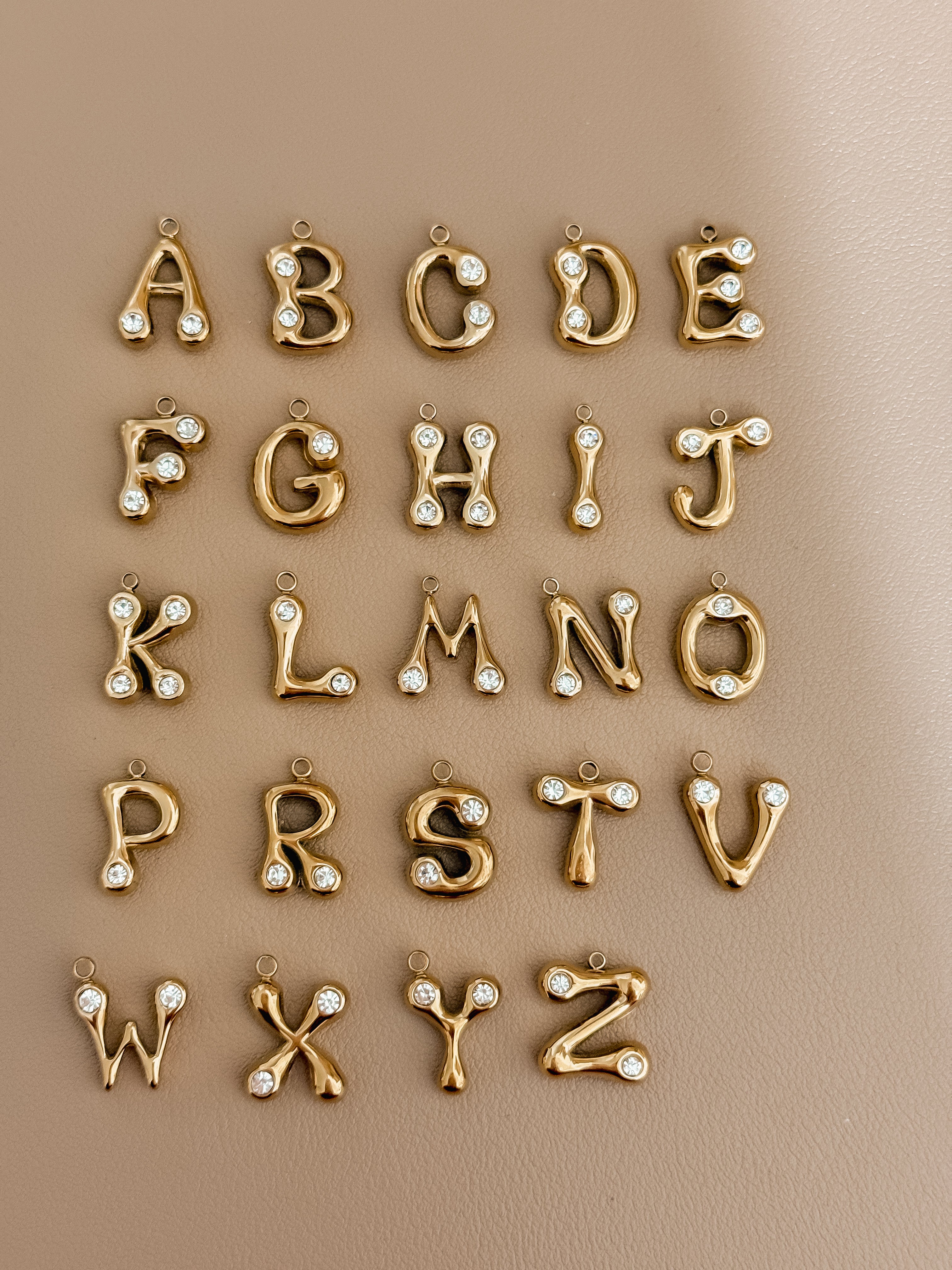 Zirconia Bold Initial necklace