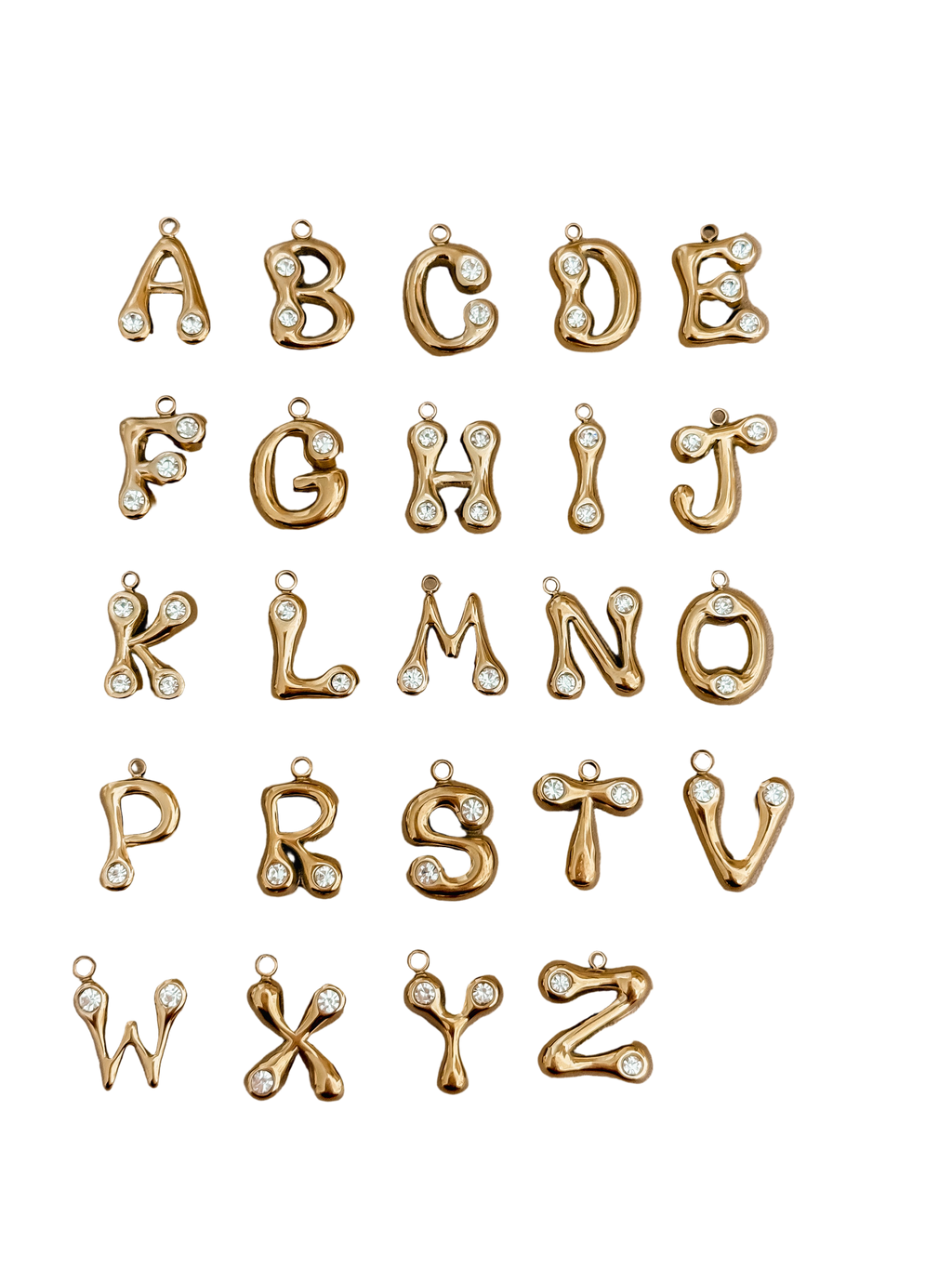 Zirconia Bold Initial necklace