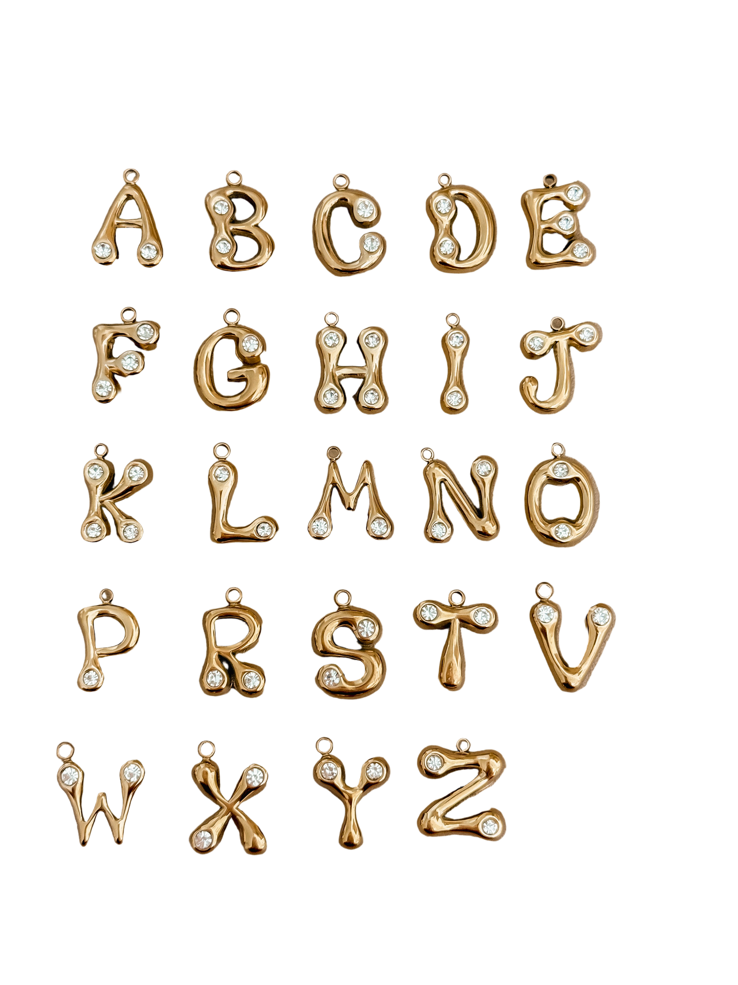 Zirconia Bold Initial necklace