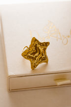Hammered Star ring