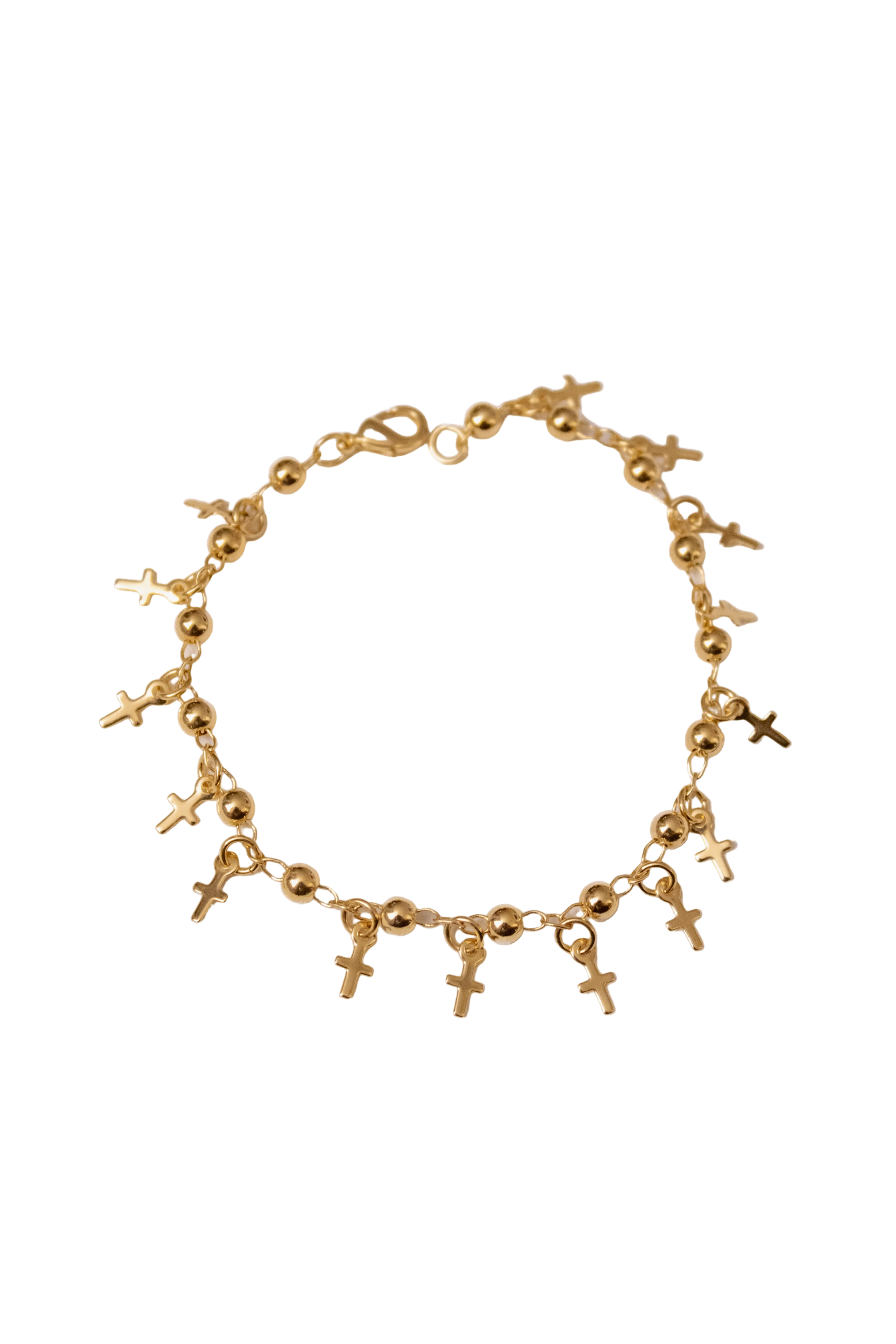 Cross bracelet (18kGF)