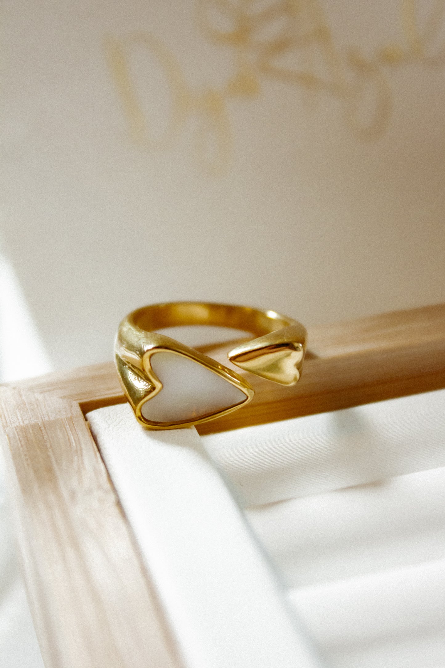White Heart ring