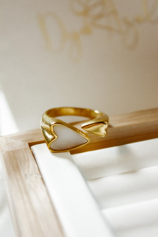 White Heart ring