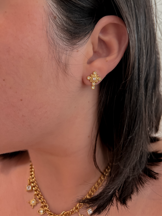 Sparkling Cross earrings