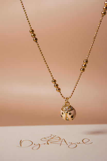 Pink Ladybug necklace