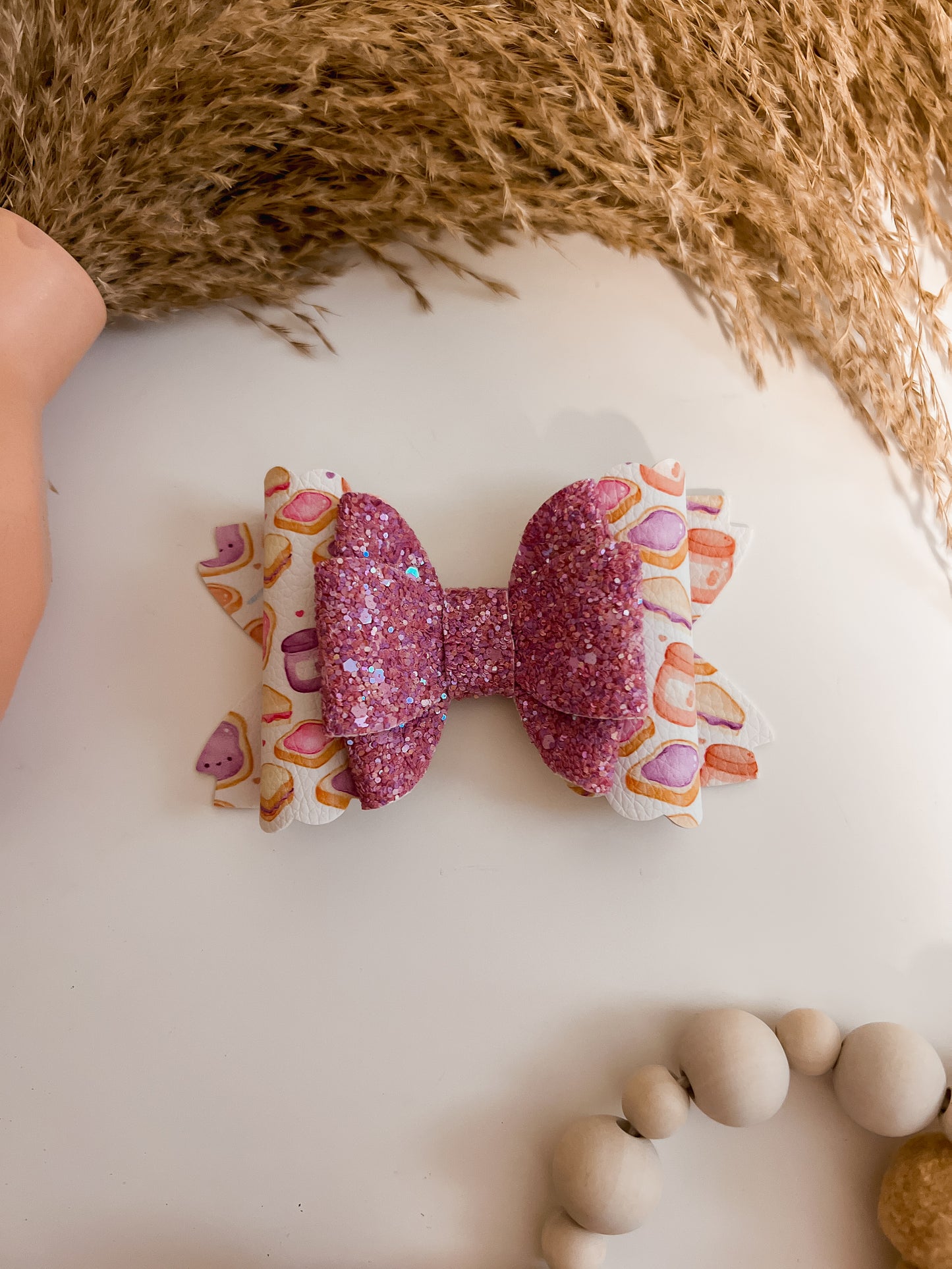 Peanut Butter & Jelly bow