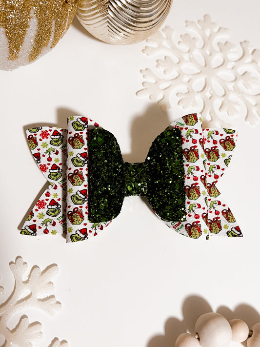 Grinch-mas bow