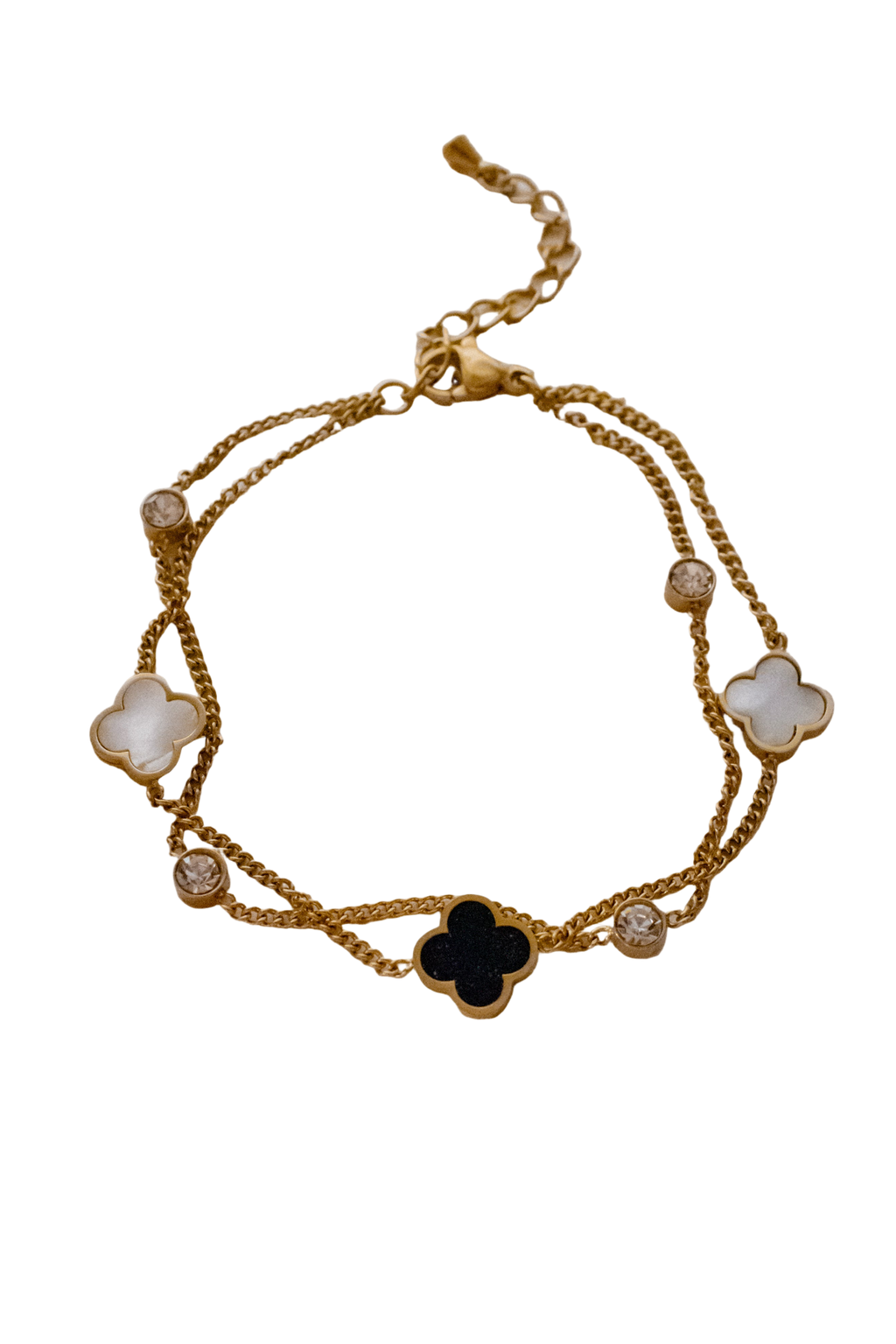 B&W Clover Double bracelet