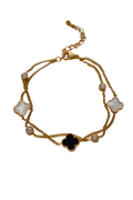 B&W Clover Double bracelet