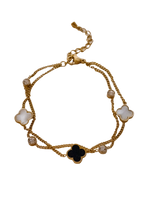 B&W Clover Double bracelet