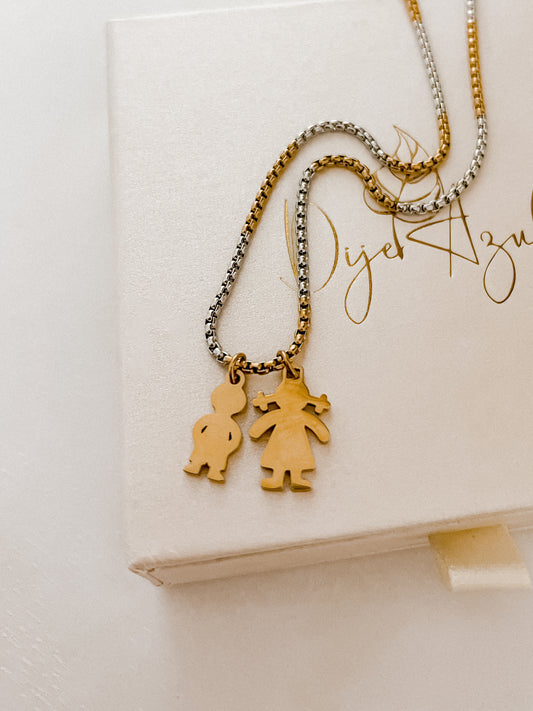 Boy/Girl Two Tones necklace