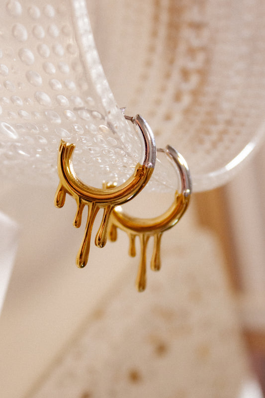 Two Tones Dripping earrings