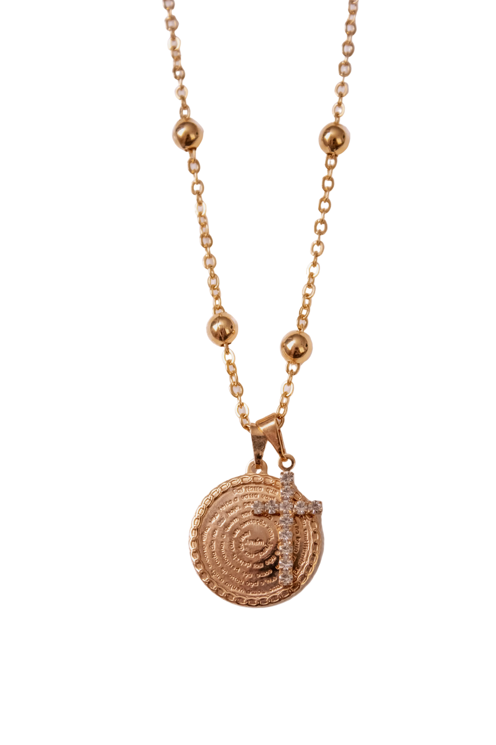Padre Nuestro necklace (18kGF)