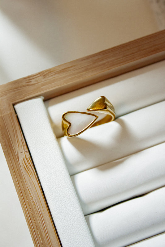 White Heart ring