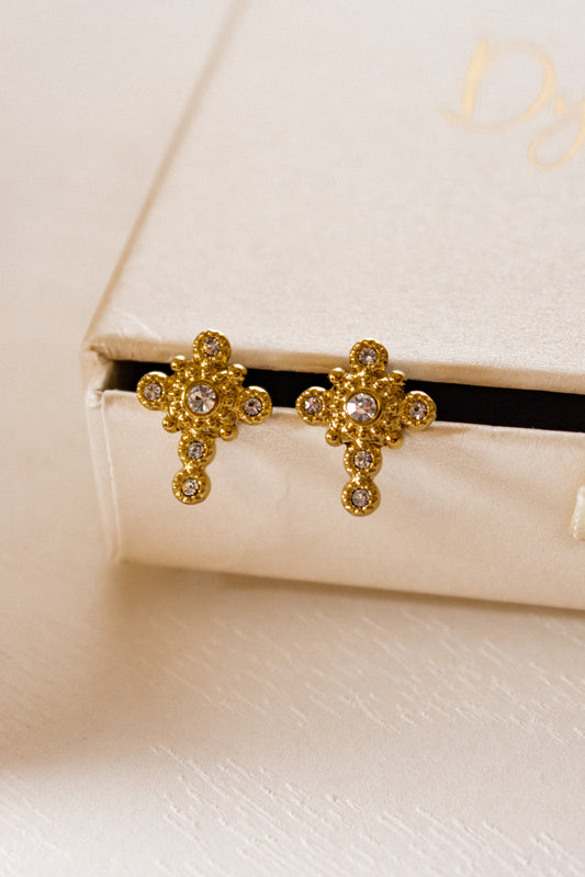 Sparkling Cross earrings
