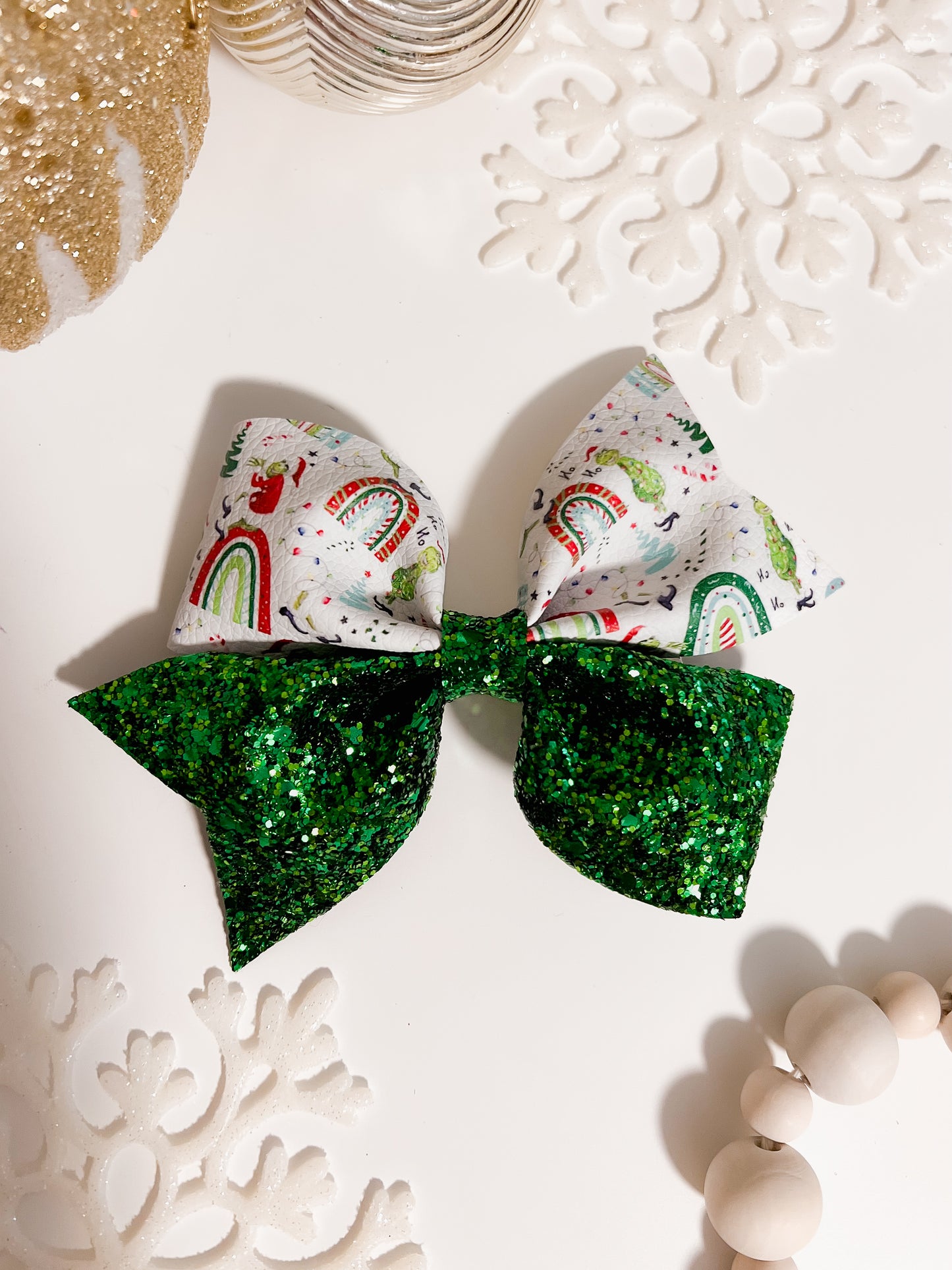 Green Grinch bow