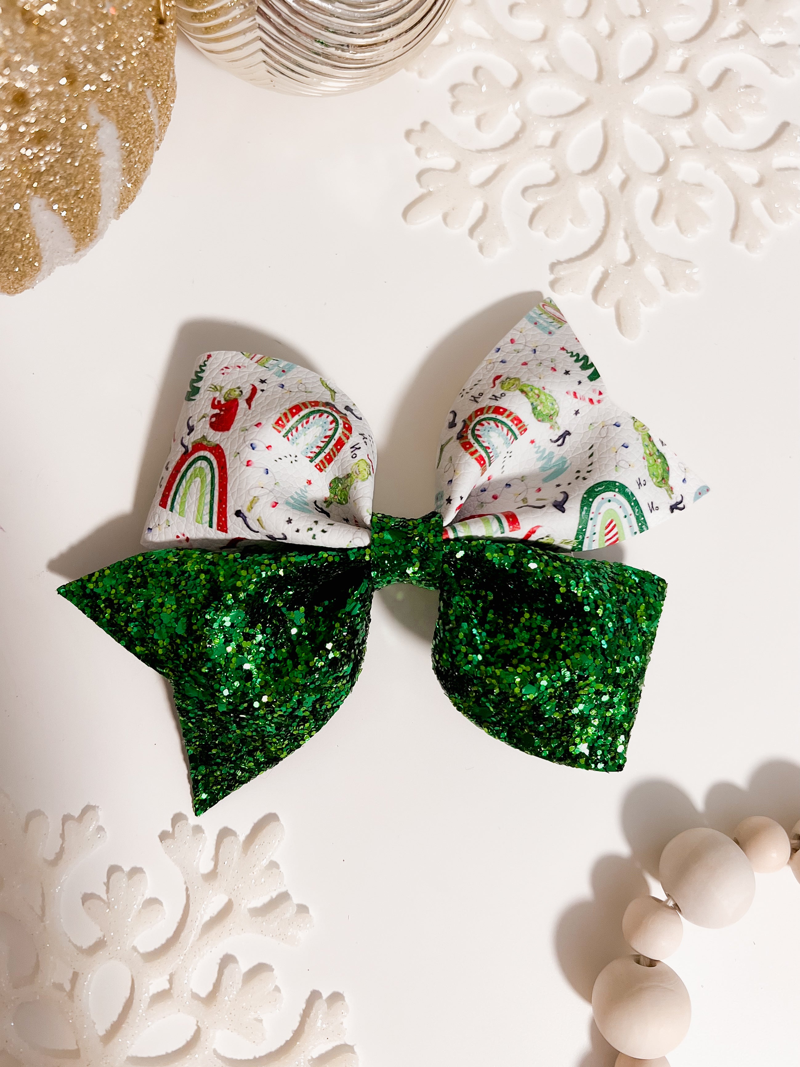 Green Grinch bow