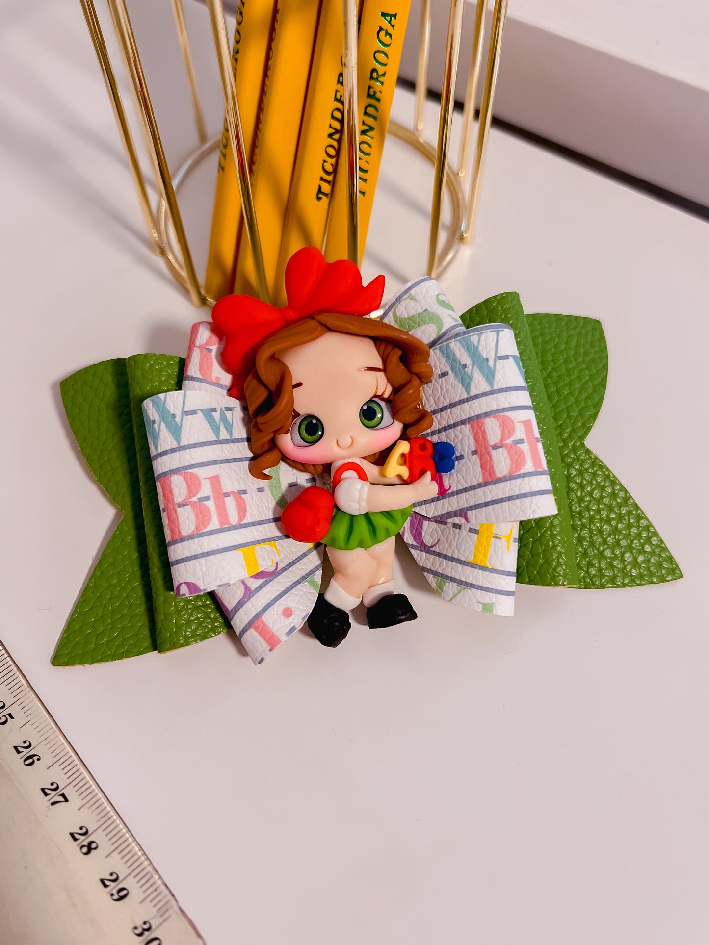 Green ABC bow