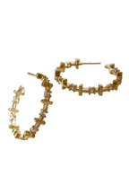 Cross hoops earrings