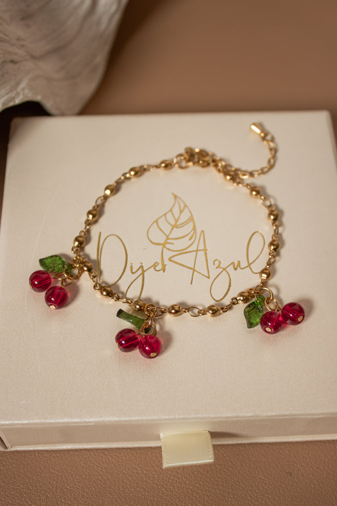 Cherry bracelet- Stainless Steel jewelry- Best Seller