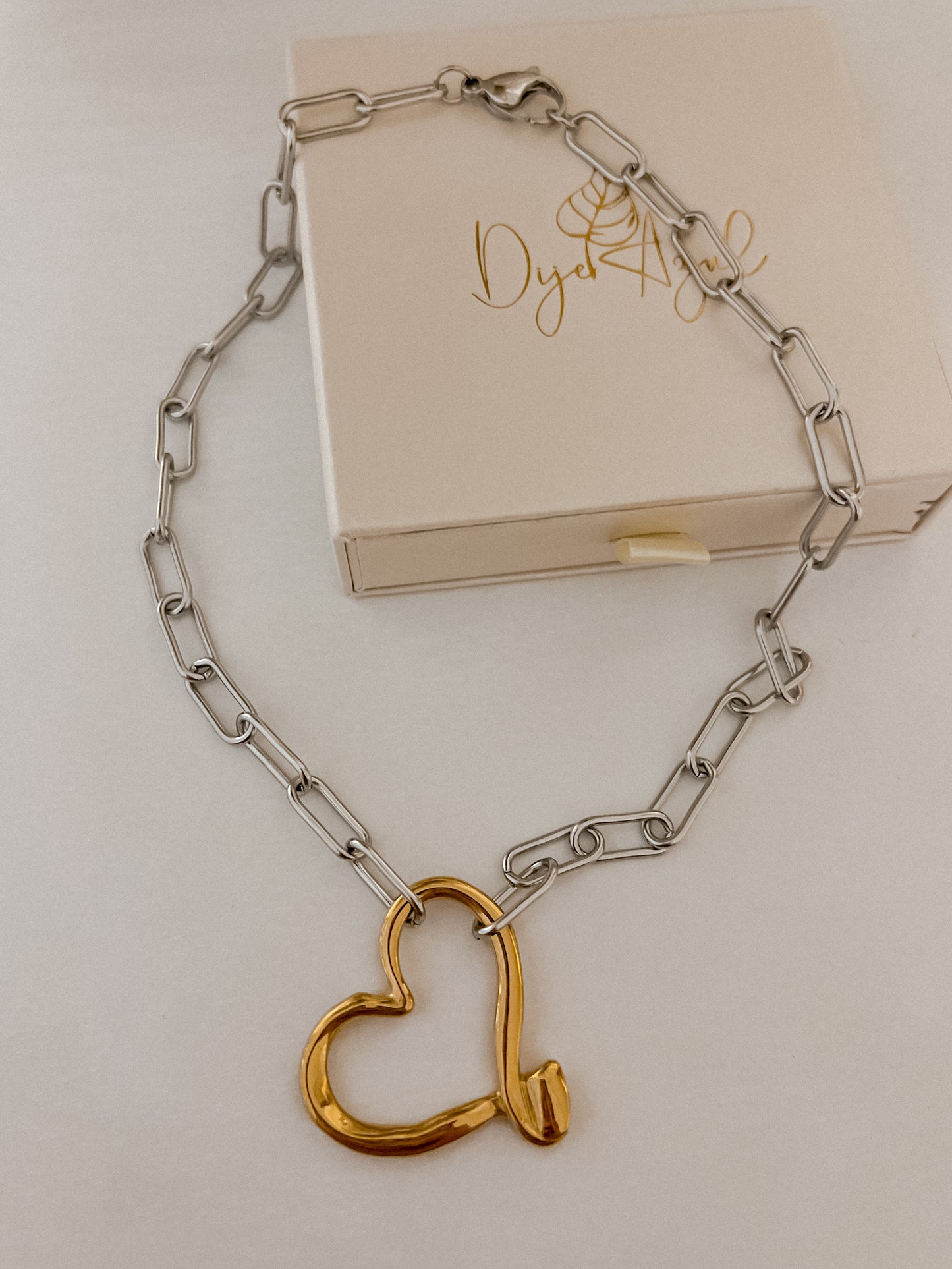Two Tones Heart necklace