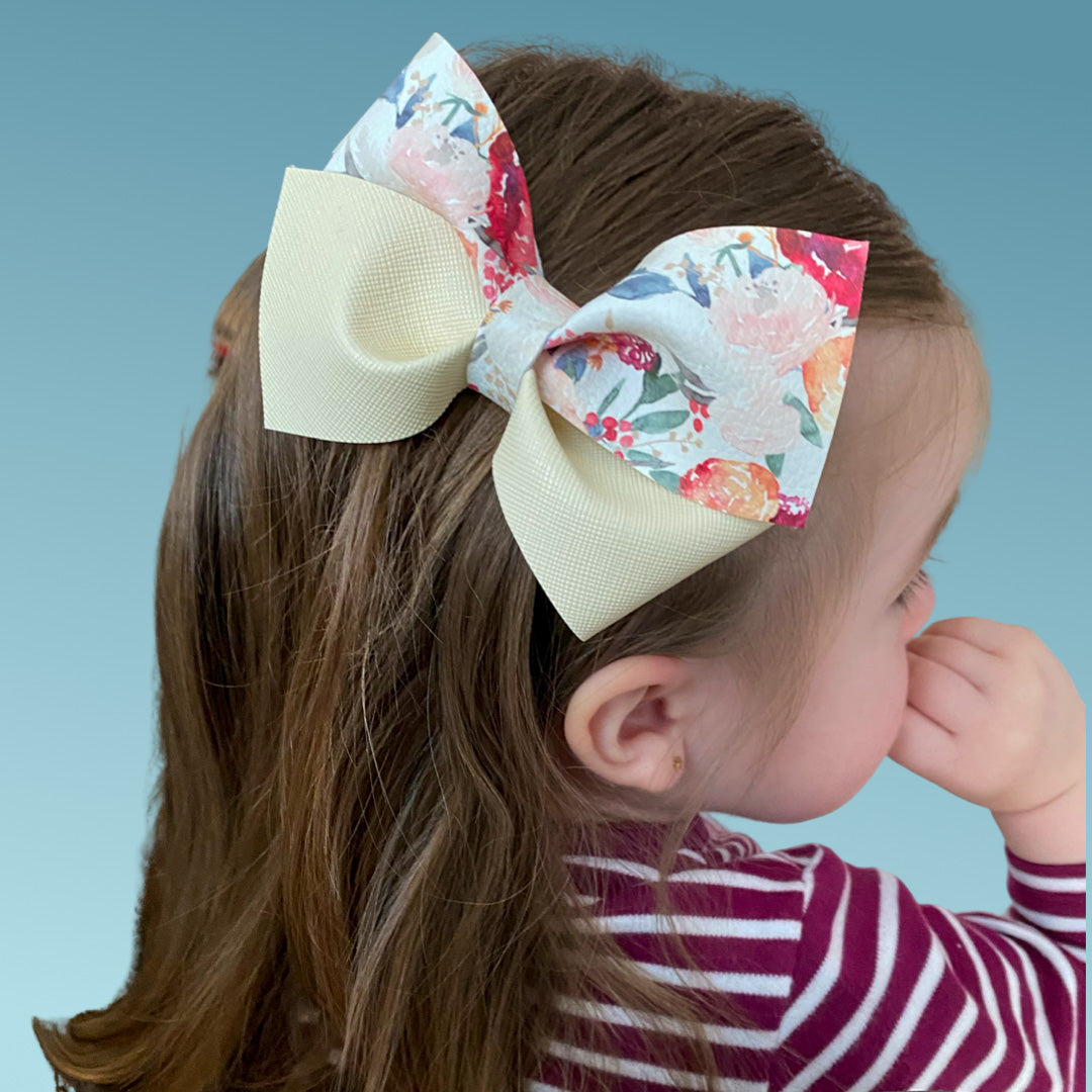 Red Flowers bow