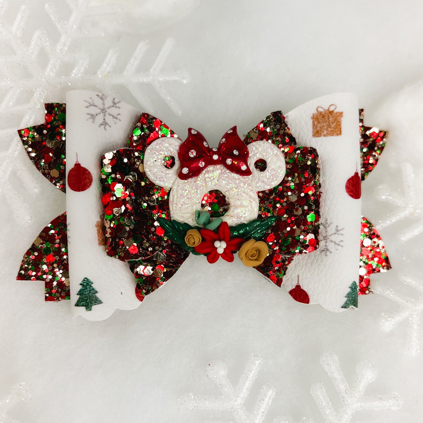 Christmas Minnie bow
