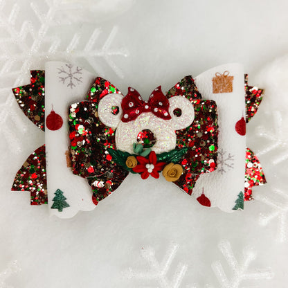 Christmas Minnie bow
