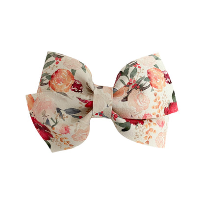 Red Flowers bow