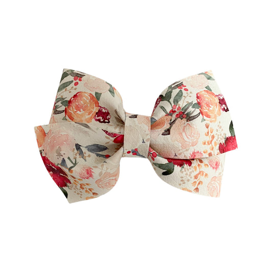 Red Flowers bow