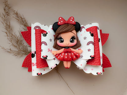 Red Minnie bow